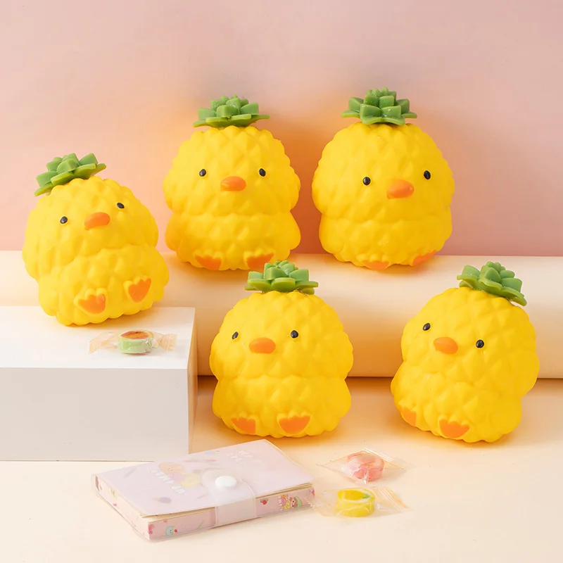 Leuke Rekbare Ananas Eend Squishy Speelgoed Stress Ballen Angst Release Nieuwigheid Squeeze Fidget Speelgoed Voor Kinderen Vakantie Geschenken