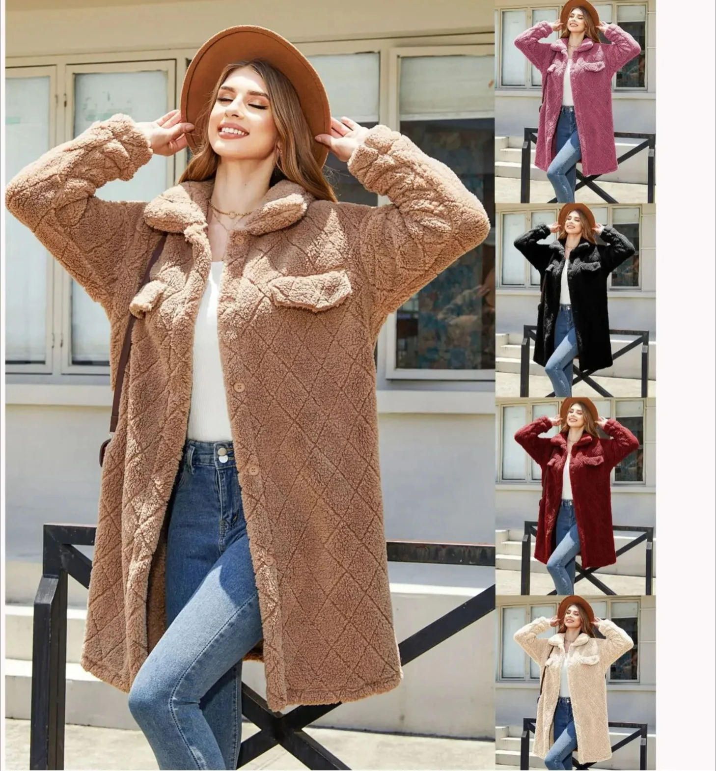 

Осень/зима, новая однобортная куртка свободного кроя, пальто, женская одежда