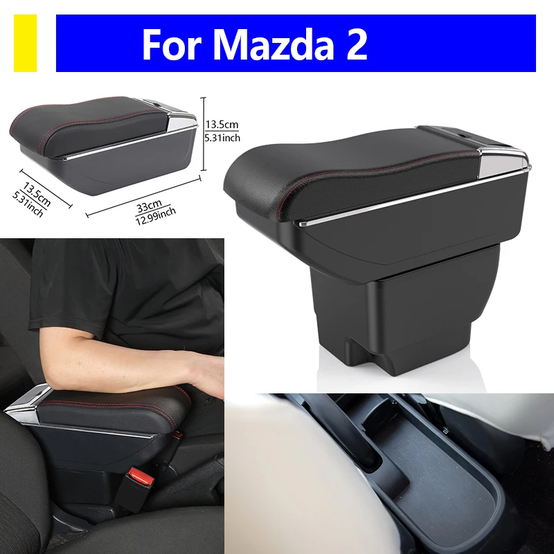 

Автозапчасти для Mazda 2, ящик для хранения центральной консоли, подлокотник, принадлежности для автомобиля, органайзер, аксессуары для салона автомобиля