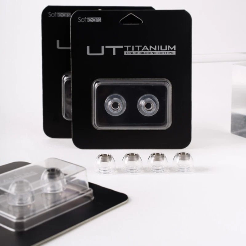 Softears UT チタン合金液体シリコーン イヤーチップ 洗って再利用可能な耳栓カバー