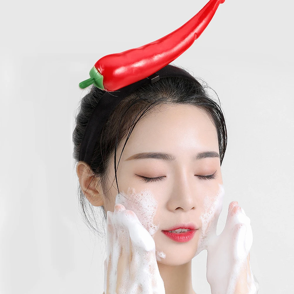 

2pcs Chili Vegetable Hairbands for Women Funny Artificial Party Accessories Cosplay Birthday Chili Headband Funny Decor