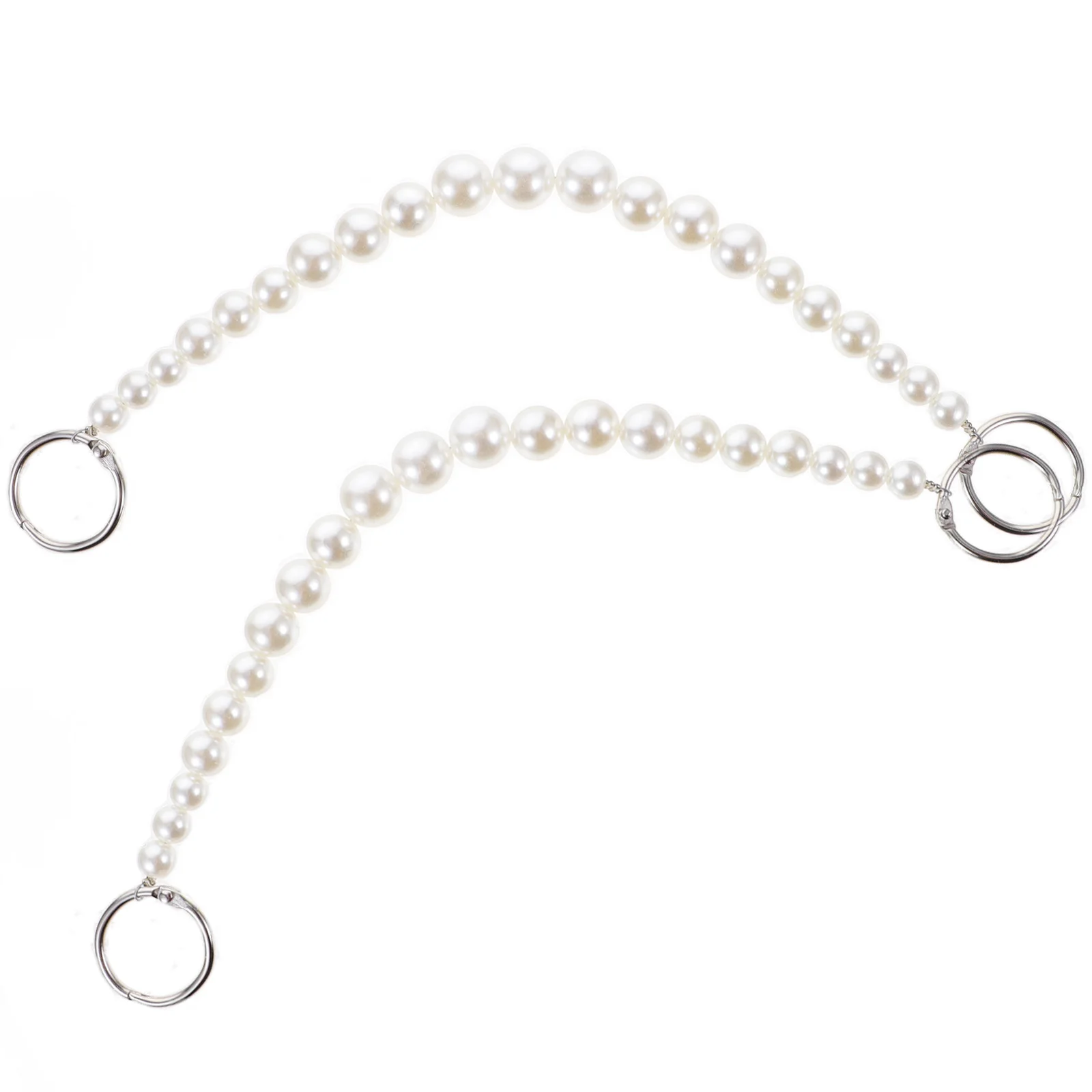 

2 Pcs Pearl Shoe Chain Charms Acrylic Decorative Accessories for Hole Shoes Lightweight Durable K1605 Size