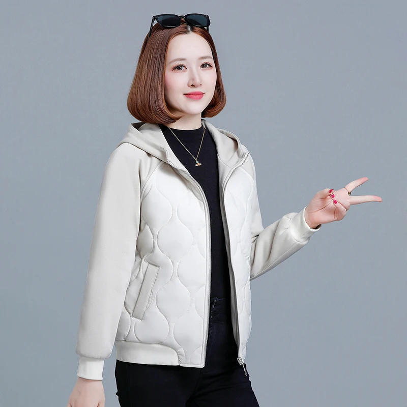 Giacca invernale in cotone casual antivento calda e spessa da donna nuova versione coreana Cappotto con cappuccio per sport all'aria aperta alla moda e versatile