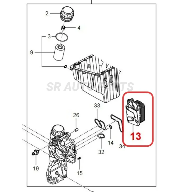 Oil Cooler 6711800265 for STAVIC,KORANDO/SPORTS,REXTON D20R/D22R