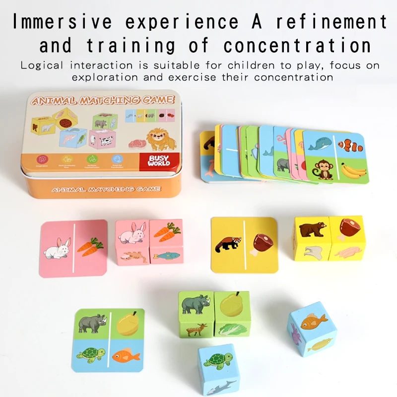 Pattern Matching Game Set - Early Puzzle Toy For Shape Recognition And Brain Development 3 Matching Set Options With Iron Box