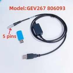 cable GEV267 806093 Applicable to Leica TS02TS03TS06 TS09 TS12 TS16 TS15 TC805L 1103plus TCR1201 TCR1202 TZ08 TZ12 total station