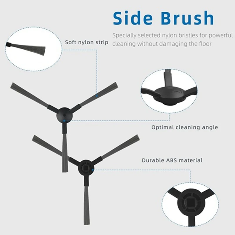 ●21PCS Accessories Kit for VCR04W Robot Vacuum Cleaner Replacement Parts Side Brush Hepa Filter Mop Cloth