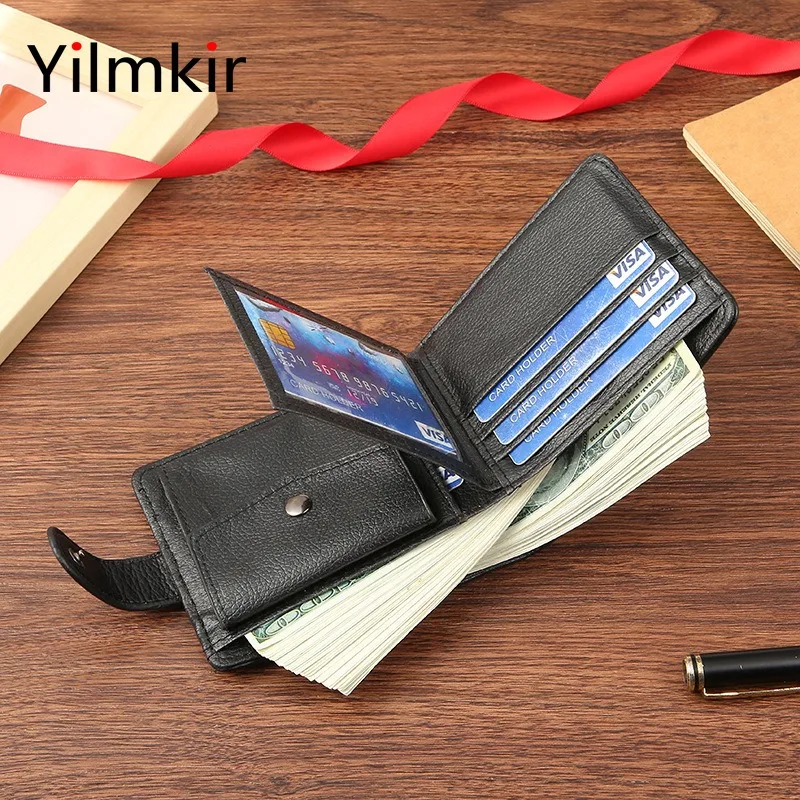 PU Leather Men's Short Wallet Multi Functional Zipper Buckle Men's Purse Business Short Multi Card Slot Moneybag image 4