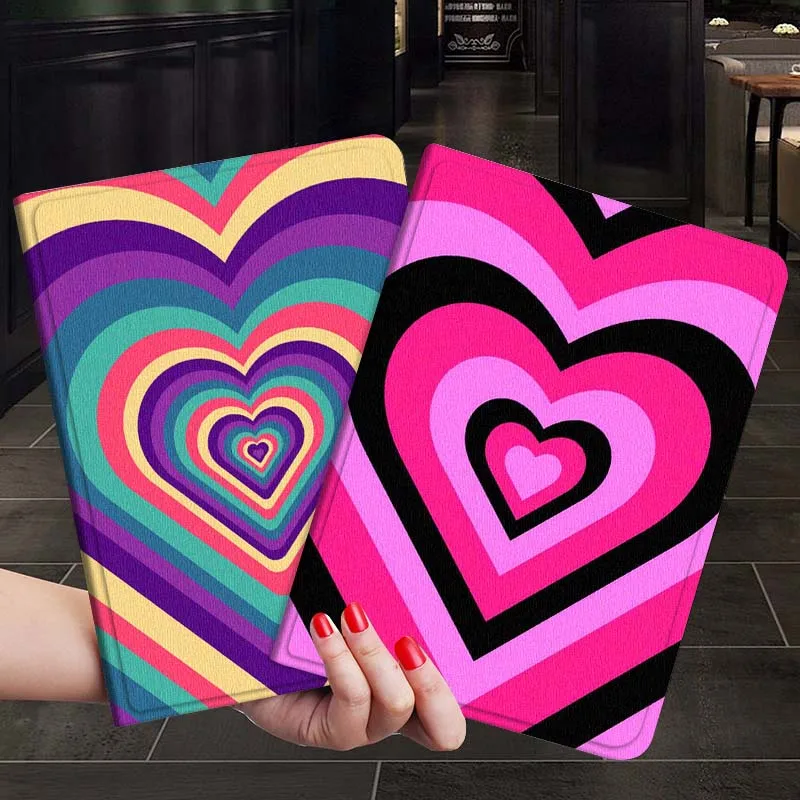 

Color Heart Shaped Pattern Tablet Case For Samsung Galaxy Tab S7 S8 S9 S10 FE Plus 12.4 13.1 Inch