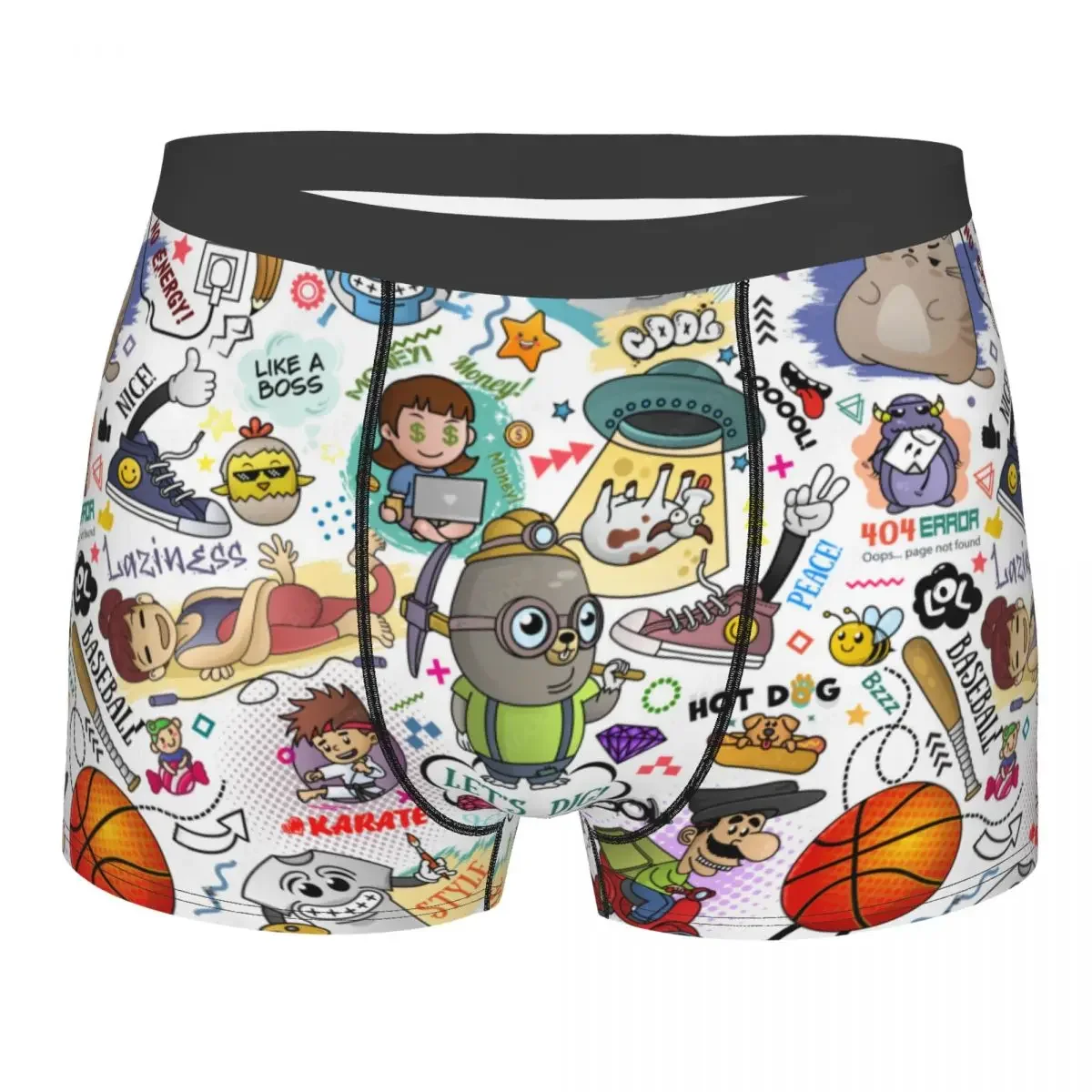 

Custom Creative Characters Graffiti Art Boxer Shorts For Men Sexy Cartoon Comic Underwear Panties Briefs Breathable Underpants