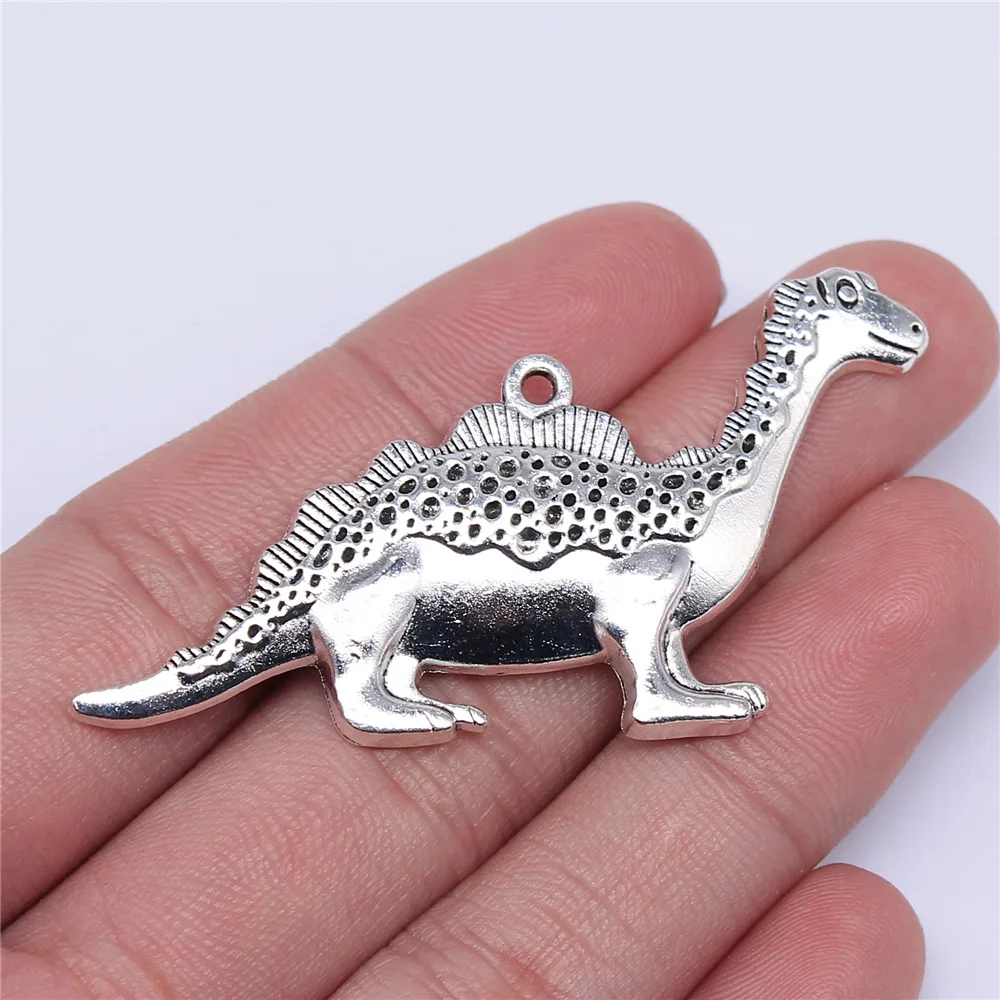 10pcs Charms Dinosaur Brontosaurus Tibetan Bronze Silver Color Pendants Antique Jewelry Making DIY Handmade Craft