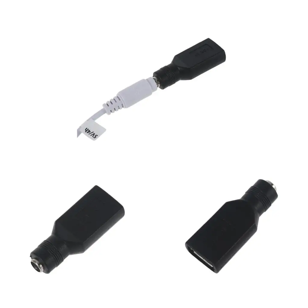  USB 2.0 A Female to for  5.5x2.1mm Barrels Plugs Power Adapter for  Female Connectors For Notebook Computers, Power Ban