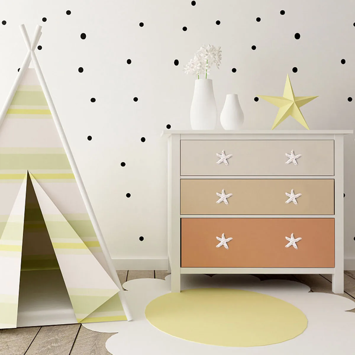 1 قطعة نجمة البحر سحب المقبض الحديد دائم مقبض درج لخزانة خزانة خزانة الأثاث الأجهزة المحيط موضوع مقبض الزخرفية