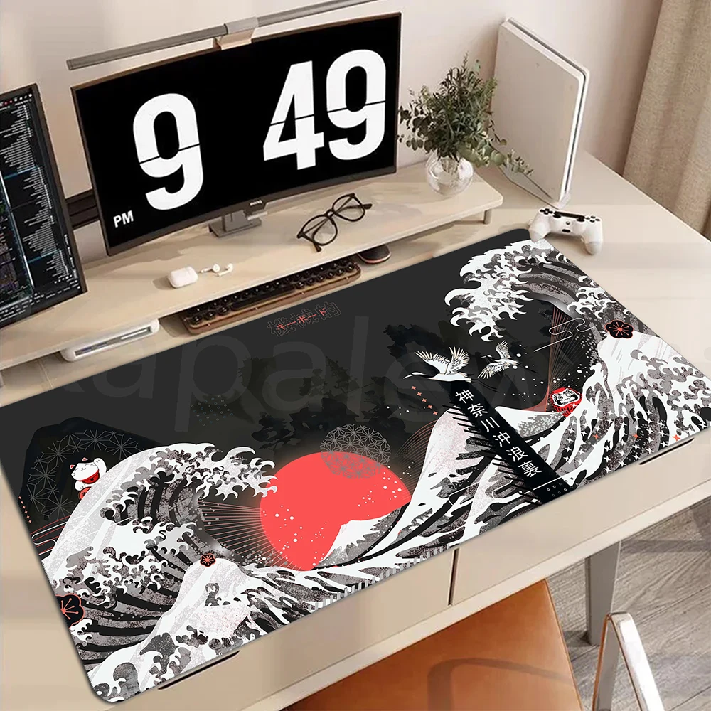 

Mousepad Gamer Desk Accessories Great Wave Mouse Pad Gaming Desk Mat Laptop Anime Mouse Mat Keyboard Pads 100x50cm