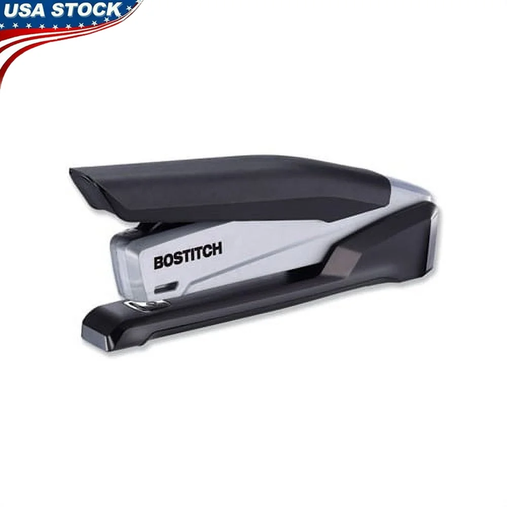 Premium Desktop Stapler One-Finger Technology 28 Sheet Capacity Staple Remover Storage Rubberized Base Smooth Operation Tacking