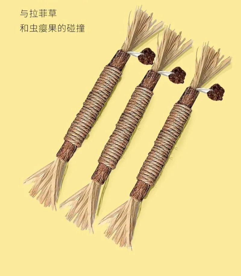 Cat tooth grinding stick toys, bite-resistant self-improvement cat stick, pet cat supplies