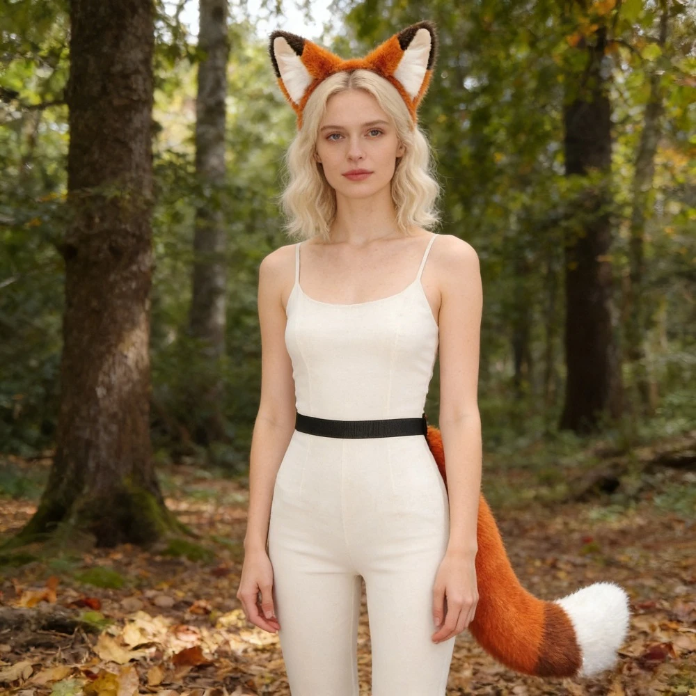 

Полумаска Mystical Creature/плюшевая маска волка с ушками, сценический костюм в стиле бурлеск для косплея