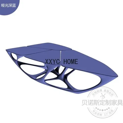 Индивидуальный дизайнерский творческий индивидуальный полый журнальный столик из стекловолокна с многоугольниками, современная домашняя модель комнаты