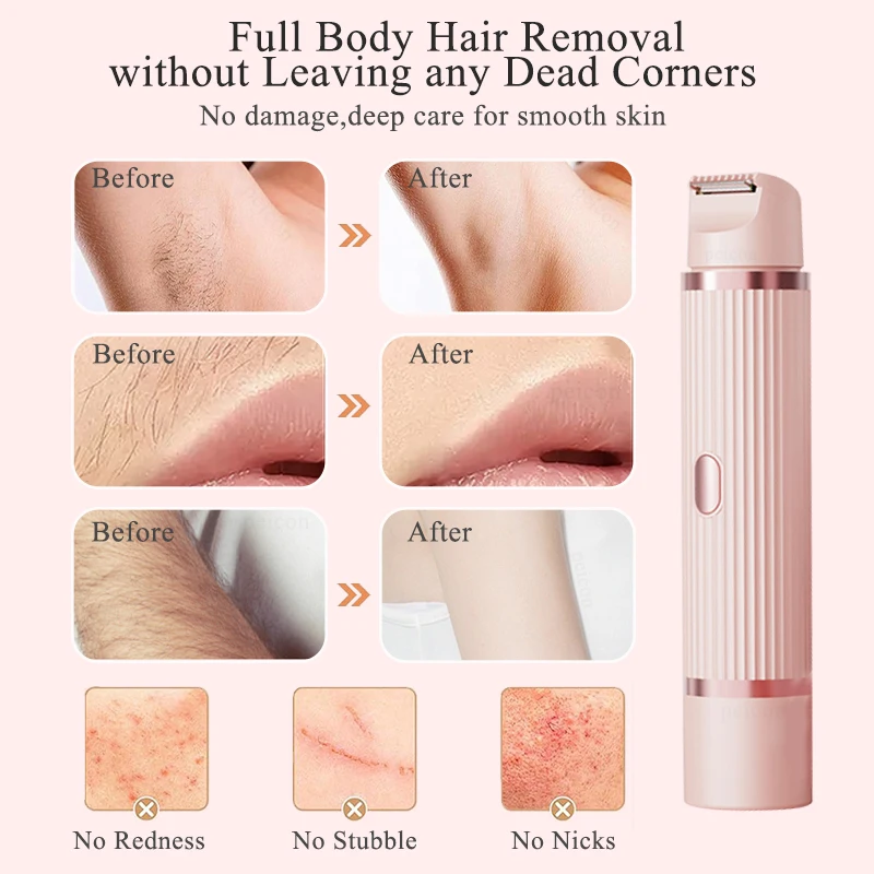Electric Shaver for Women Bikini Trimmer Facial Mustache Hair Removal Razor Ladies Face Underarm Legs Electric Painless Epilator image 6