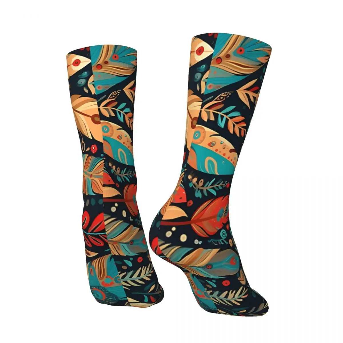 Indian Feathers Sock Printed Man Polyester