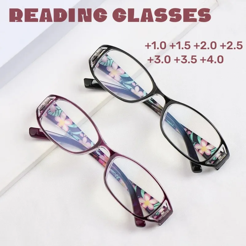 

Men Women Anti-blue Light Foldable Reading Glasses With Box Anti-fatigue Portable Farsight Eyeglasses Diopters +1.0 To +4.0