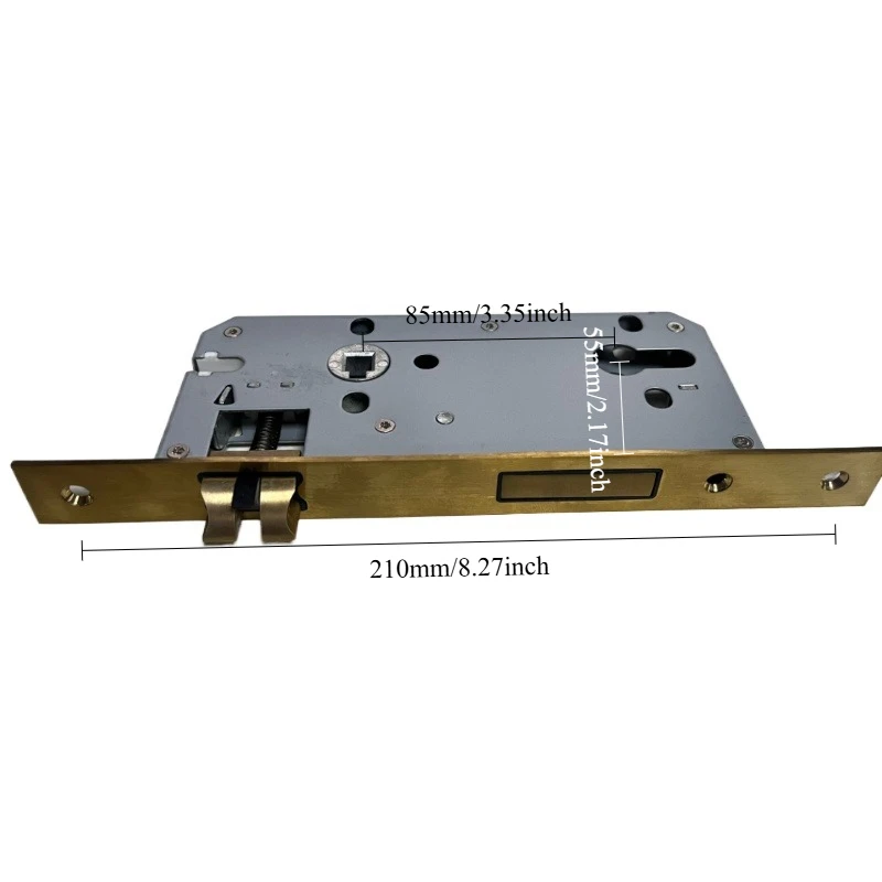 European Retro Brass Indoor Door Locks Bedroom Mute Security Door Handle Lock Home Deadbolt Lock Furniture Hardware Accessories