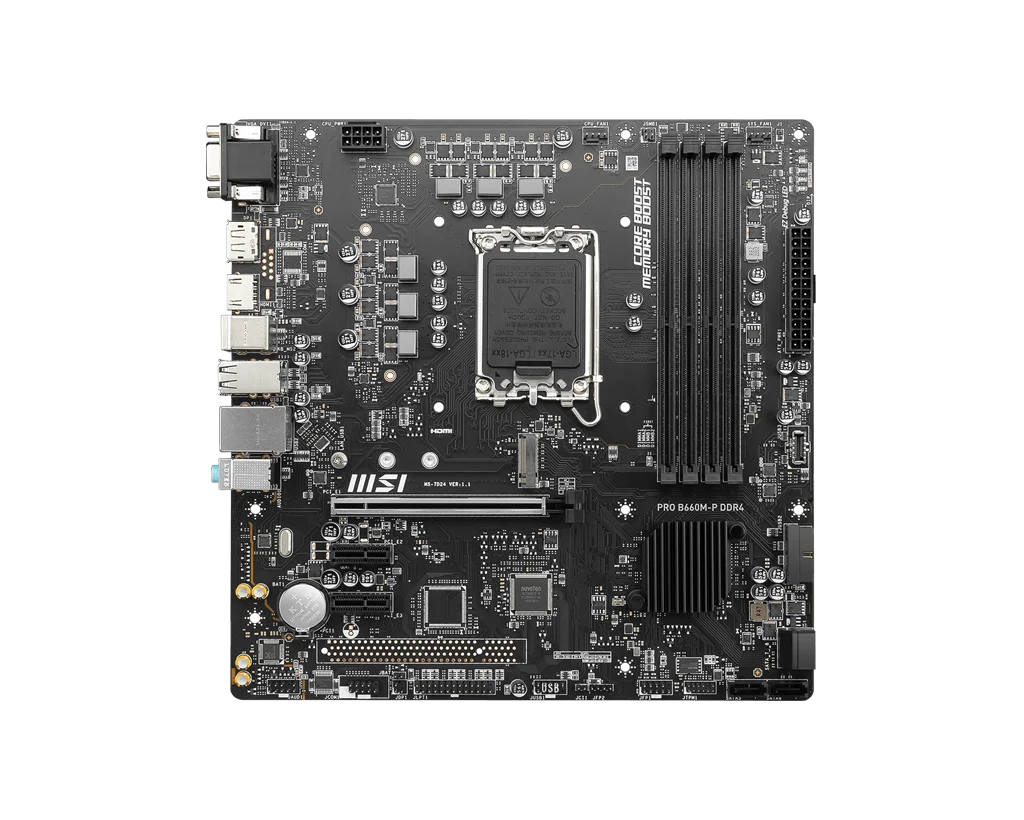 MSI PRO B660M-P DDR4 Intel B660 Motherboard LGA 1700 M.2  support i7-14700T 13900 13700 13100F 12300 12100 cpu DDR4 128GB