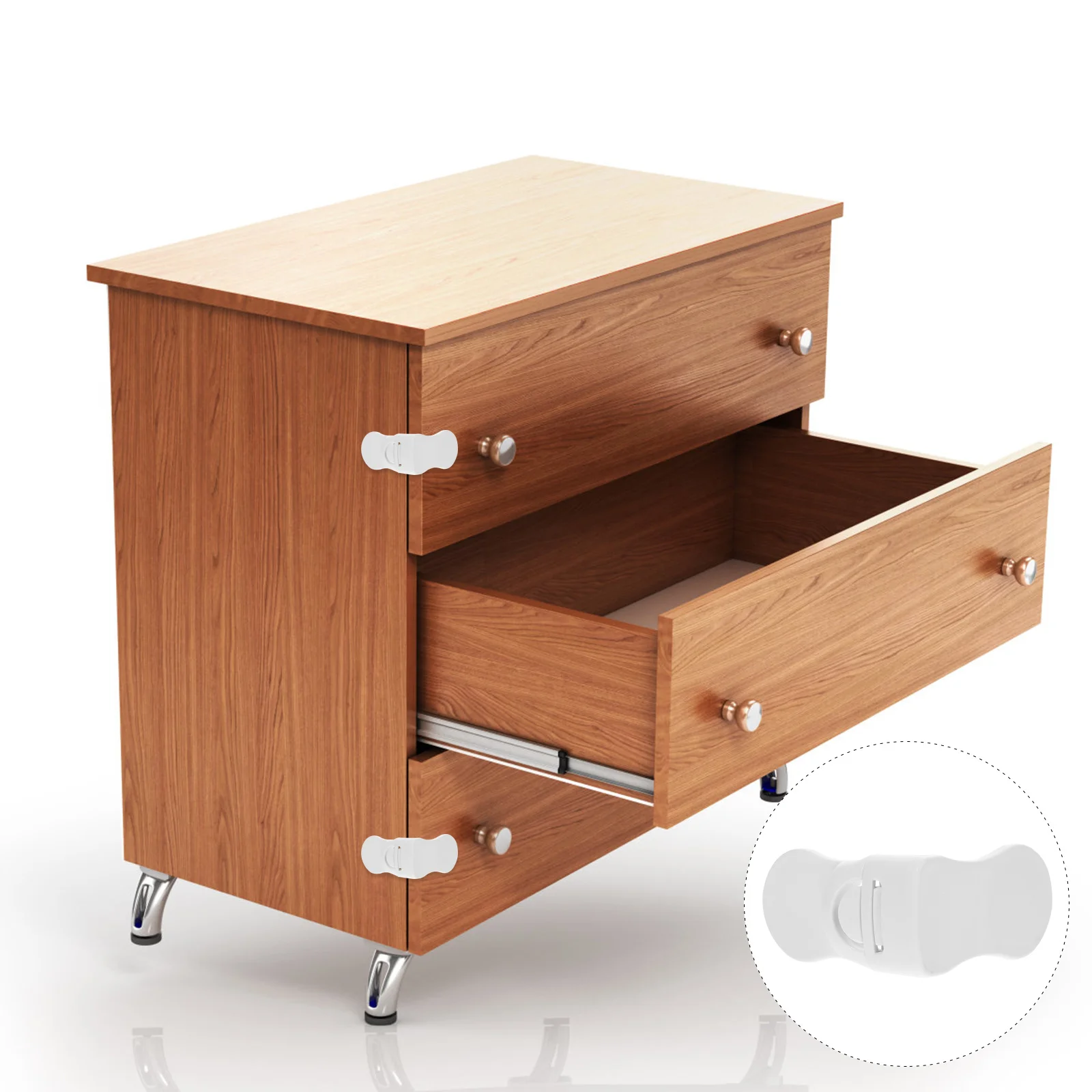 

6Pcs Safety Locks Baby Proofing Latch Childproof Drawers Cabinets Doors Protection Cabinet Locks for Babies Cabinet Lock