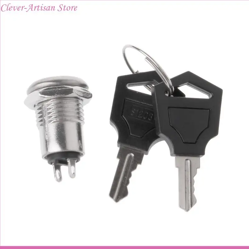 مفاتيح مفاتيح e06b spst electric keylock مع 2 مفتاح 2 مفاتيح الدوران العالمي
