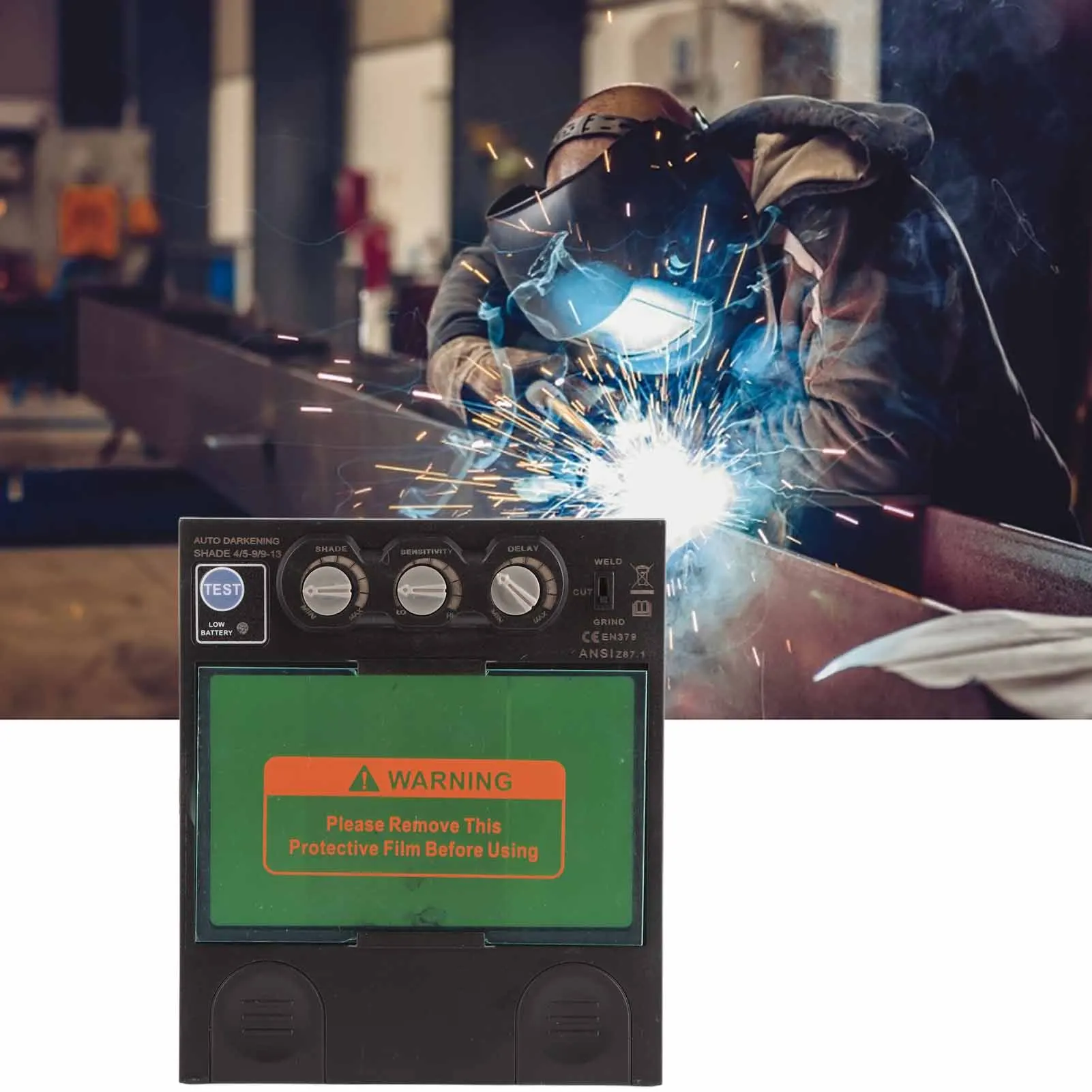 Solar Welding Lens Welding Lens Solar Automatic LCD Dimming Shade Horizontal Power Electronic Tools Electronic Welding Tools