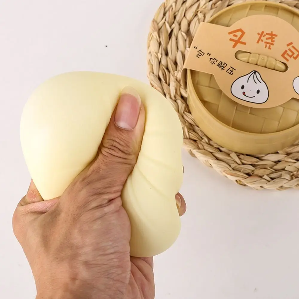 Nuevo regalo creativo, bola de masa, bollo chino al vapor, juguetes para apretar, bonito juguete de descompresión suave con vaporizador de alimentos, juguete creativo para apretar