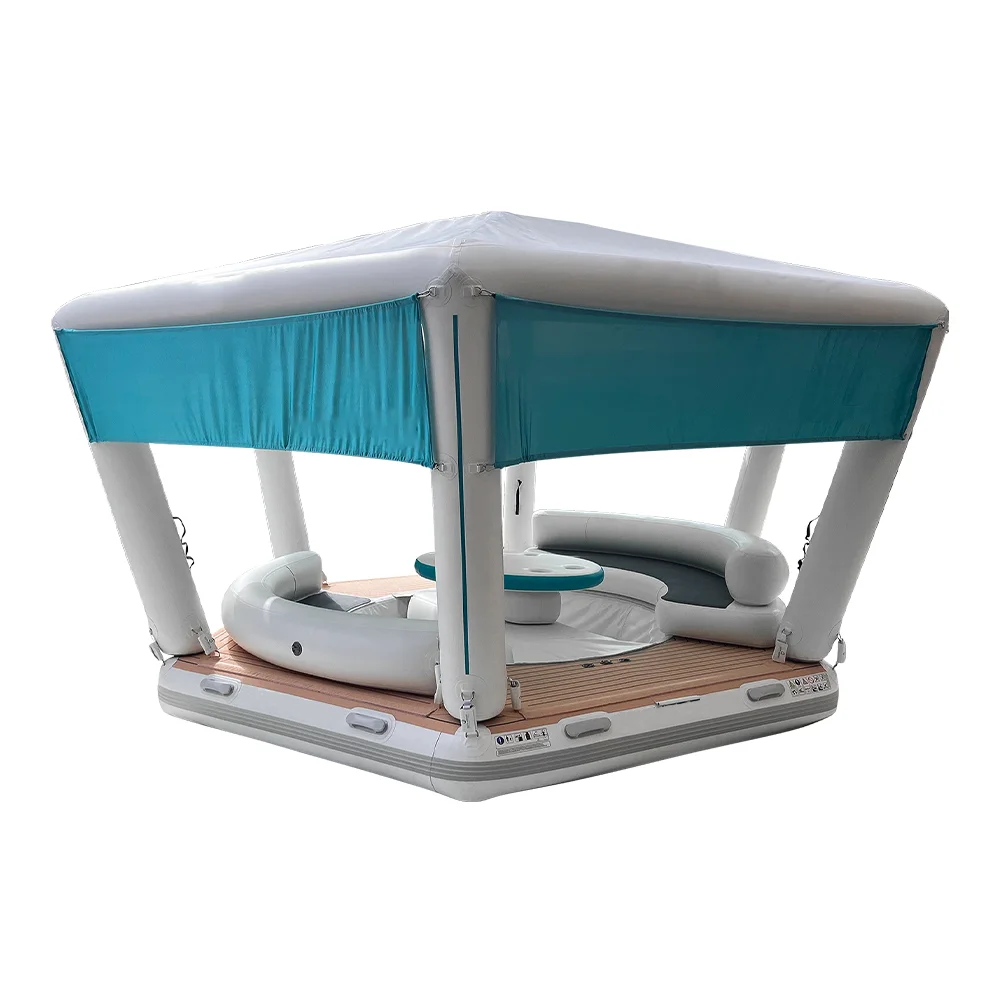 

Jooloog 2025 New Arrival Custom Commercial Logo Air Inflatable Floating Water Dock Platform