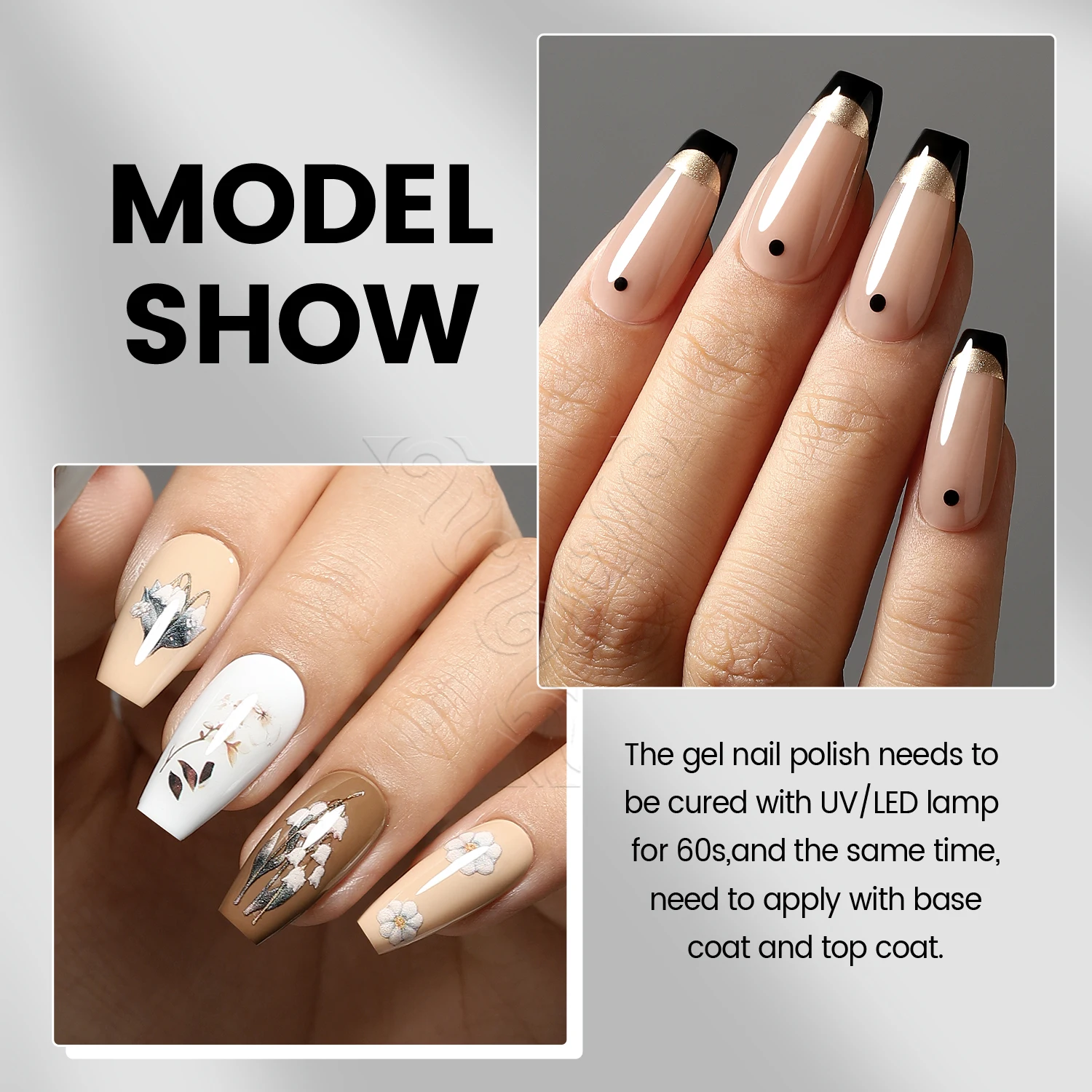 YOKEFELLOW 300 Stück matte künstliche Nägel, Sarg, mittlere T-Form, vollständige Abdeckung, künstliche Nägel, weiche Gel-Nagelspitzen für Nagelverlängerungen