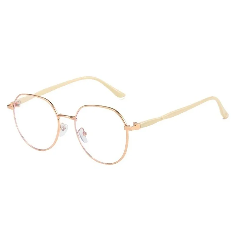 【+100~+400】Einfache klassische Damen-Lesebrille mit rundem Metallrahmen, geeignet zum täglichen Lesen und Tragen von Brillen – Detail 6