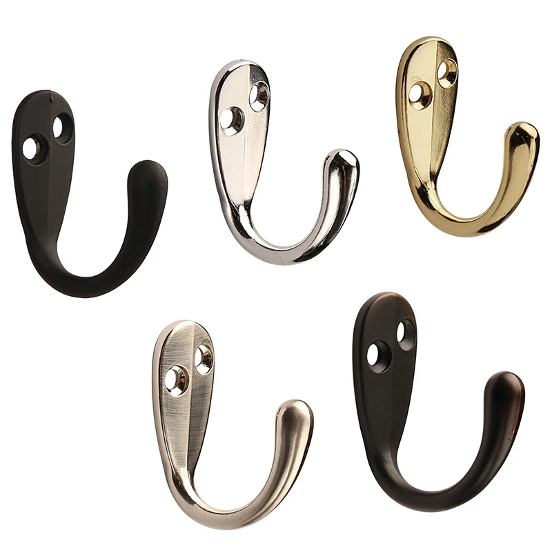 1pc Coat Hook Wall Mounted Hooks Clothes Rack Robe Hook Zinc Alloy Furniture Hook For Home Coats Hat Clothes Hanger Towel Keys