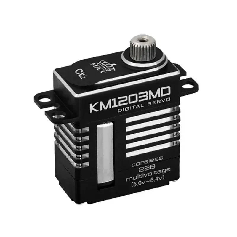 Kingmax KM1203MD-20g 9kg.cm DC 4.8V ~ 8.4V Digital Metal Gears Mini Servo per elicottero classe 450-480 Swashplate 30E ad ala fissa