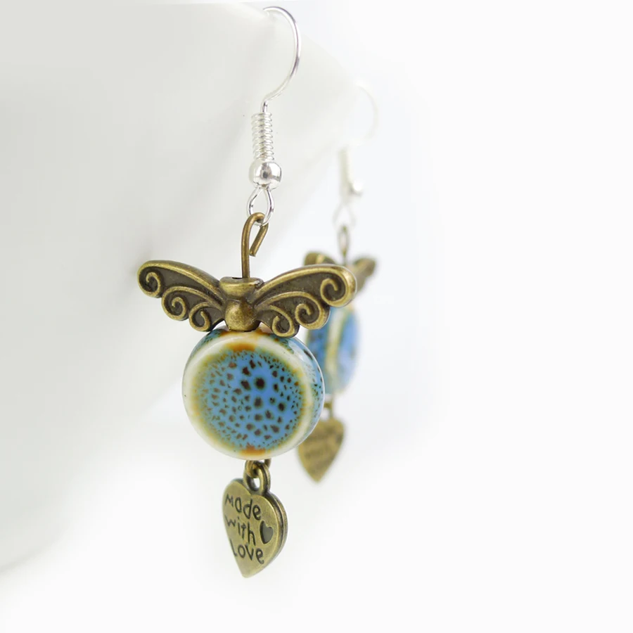 Eastern Beauty Fashion Ceramic beads Dangle Earring For Women Girls Dropshipping Wholesale Jewelries Dangle Earrings #FY303