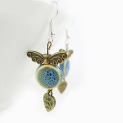 Eastern Beauty Fashion Ceramic beads Dangle Earring For Women Girls Dropshipping Wholesale Jewelries Dangle Earrings #FY303