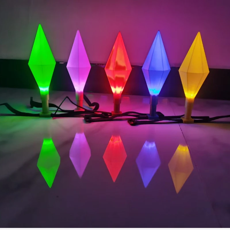 

Glowing Crystal Diamond Clip on Light for Gaming Headset, RGB LED Gem Headphone Decoration, Game Accessories for Cosplay Party