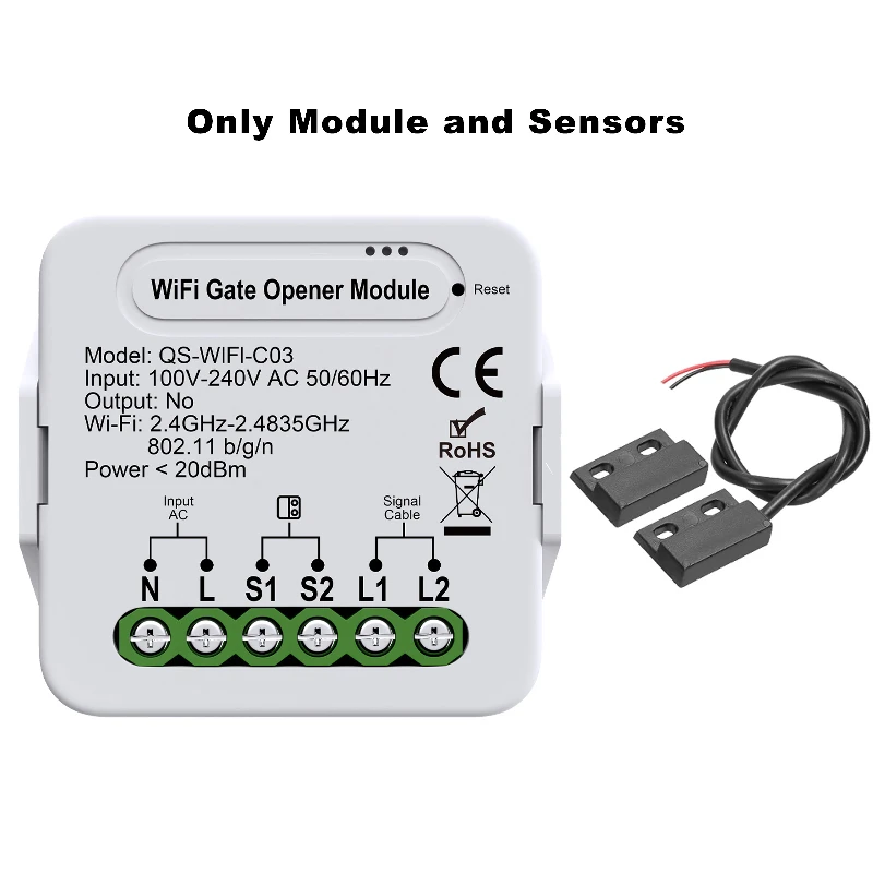 Tuya Intelligent Motor Controller WIFI/Zigbee on-off Switch Garage Door Roller Shutter Switch Module Alexa Google Home Smart