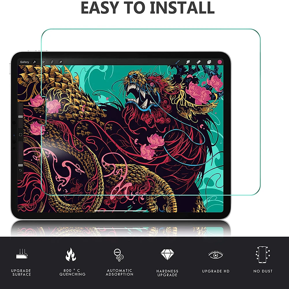 Displayschutzfolie aus gehärtetem Glas für iPad 10.2 9.7 10. 5 10.9 Pro 11 Neues iPad 10 9 8 7 6 5 Air 4 3 2 Mini iPad 2020 2021 2022