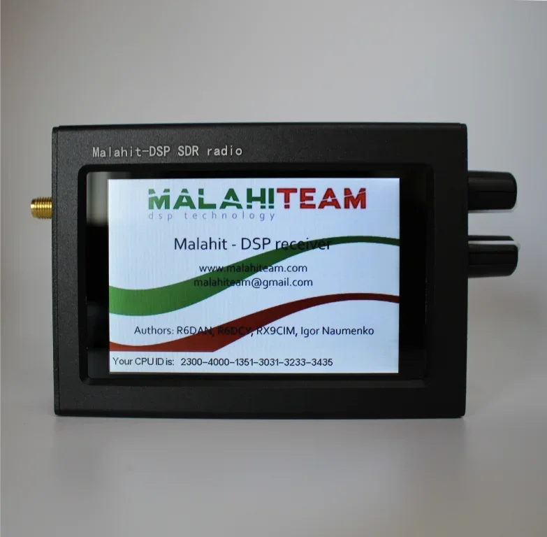V1.10C 50Khz-2GHz Malachite SDR Software de actualización de Radio Malahit DSP receptor/3,5 "LCD/batería/altavoz/caja de Metal con todos los modos