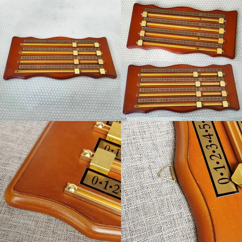 for Billiards Scoreboard 4 Track HDF Match Score Keeper for Pool Table Accessories Game Record Board