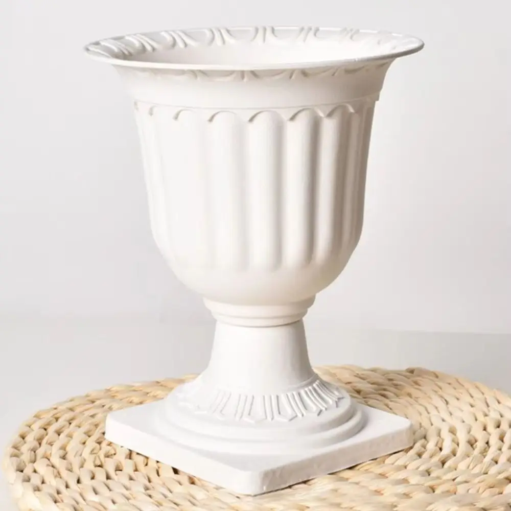 Plastic Mini Flowerpot Pedestal Style Decorative Vase Standing Nordic Style Flowerbed for Wedding Party Living Room Decorative