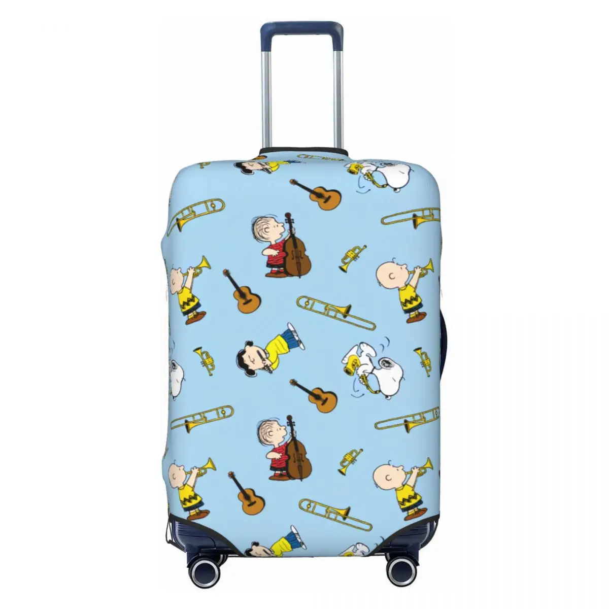 

Funny Music Toss Snoopy Luggage Cover Protector Dust Proof Cartoon Travel Suitcase Covers