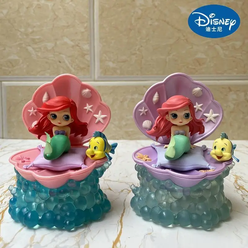 Disney Genuine Ariel Jasmine Belle Princess Anime Girl Model Toys Mini Dolls Cute Decoration Christmas Gifts Hobbies Collection