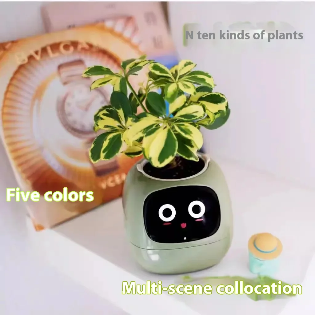 Ivy Intelligent Flowerpot Plant Maintenance Customization Smart Robot Expression Perceptual System Interaction Companion Gifts