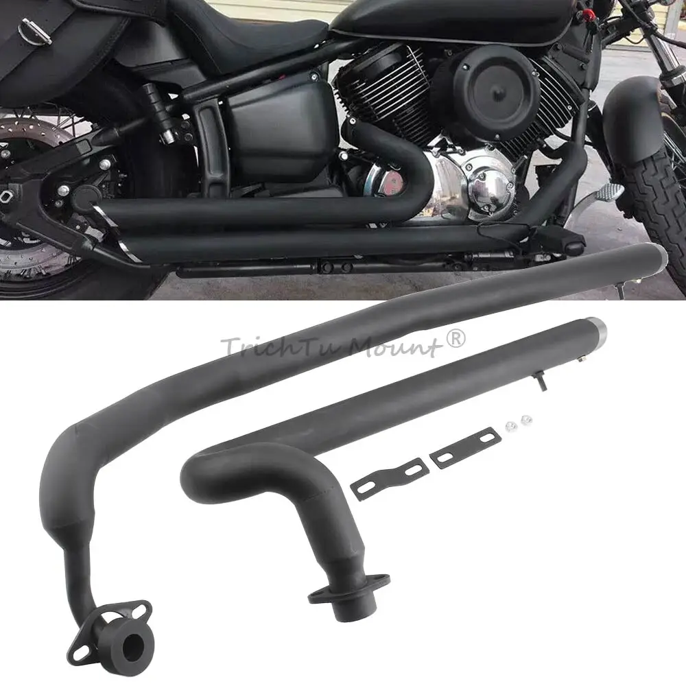 

1 Pair Motorcycle Muffler Exhaust Pipe Full Exhaust System For Yamaha V Star 1100 Custom Classic Drag Star ALL Models
