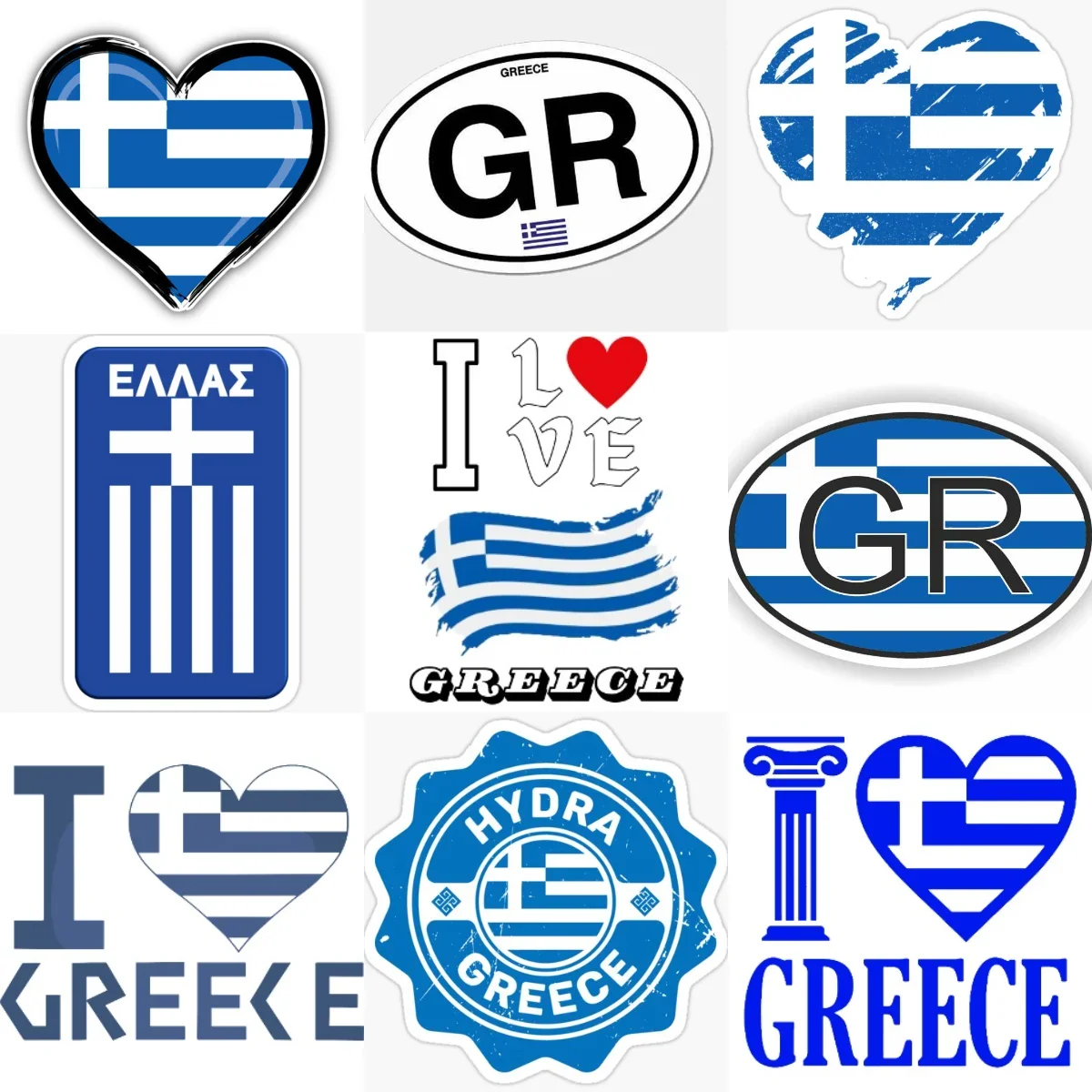 

GR Greece Flag Map Creative Personalized Car Stickers for Car Motorcycle Fridge Helmet Window Wall Decoration Accessories