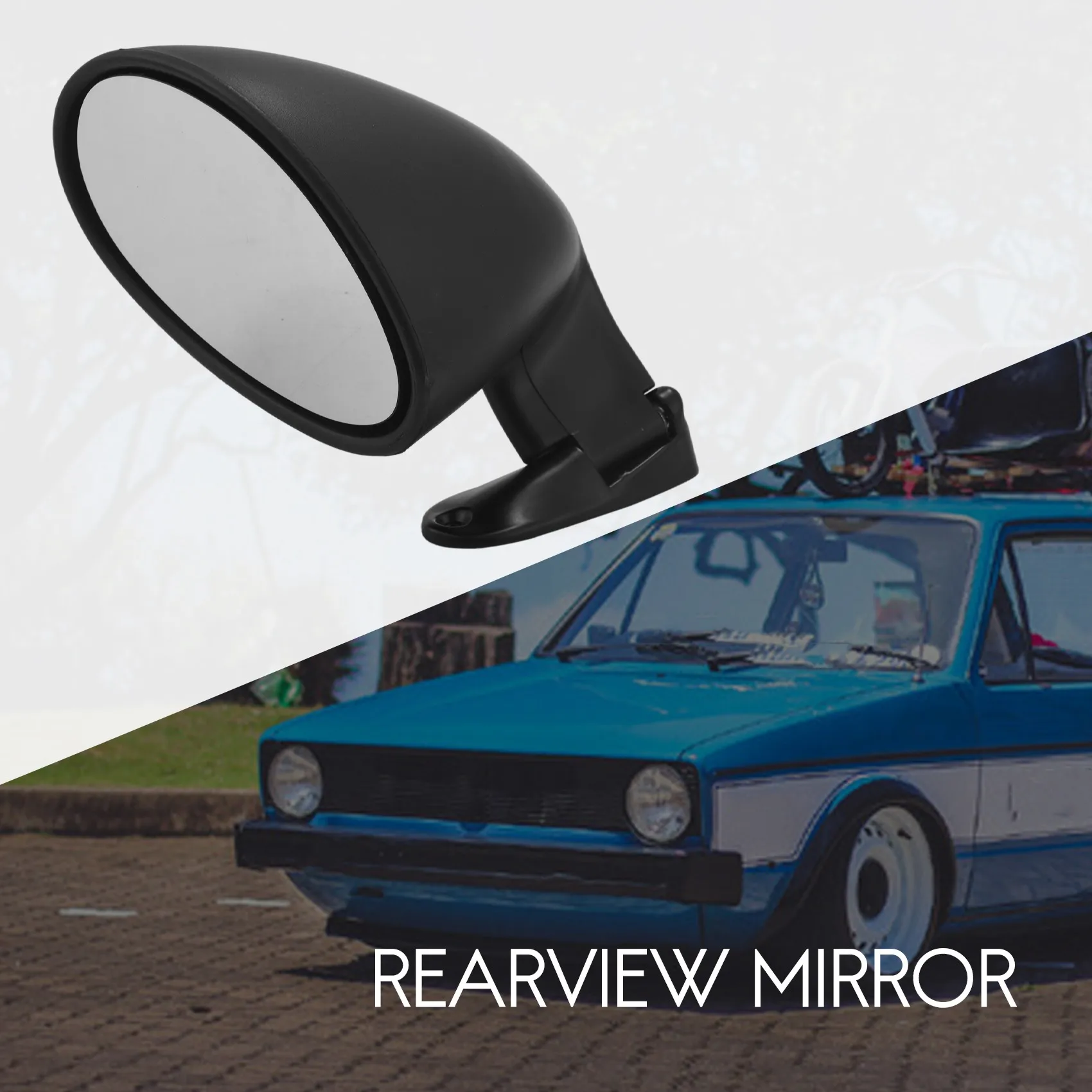 

Classic Retro Door Wing Side Mirror Car Matte Rearview Mirror California Style Car Accessories Black L+R